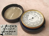 Victorian pocket barometer & thermometer with altimeter by James Hicks, circa 1880.